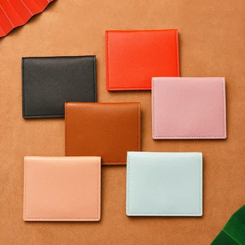 Solid Color Kaardi Omaniku Äri-ID Krediitkaardi Kotid Rahakott Naistele Lühike Tahke Rahakott nööpidega, Ultra Õhuke Krediitkaardi Kott
