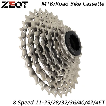 ZEOT 8 Speed Kassett Hammasratas jaoks MTB Road Bike 11-25/28/32/36/40/42/46T HG Mootori kooskõlas SHIMANO SRAM