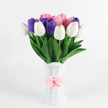 1tk Reaalne Touch PU Tulbi Kunstlik Kimp Lilli Koju Kingitus, Pulm Dekoratiivsed Lilled Tulbi tehislilled Hulgimüük
