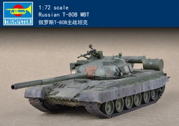 Trumpeter 07144 1/72 Mõõtkavas vene T-80B MBT Assamblee Tank Mudeli Komplekt