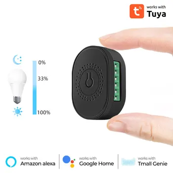 Tuya Mini WiFi Smart LED Dimmer Lüliti Valgus Moodul SmartLife App puldiga 220V Seina Lamp Maha Alexa Kodu