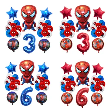 24tk Spiderman Foolium Õhupallid, Supper Kangelane Marvel Kids Mänguasi Sünnipäeva Teema Poole Kaunistamiseks Beebi Dušš Õhu Globos Tarvikud