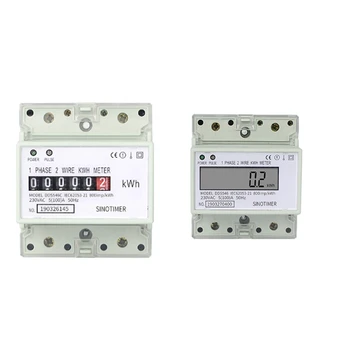 1 tk Elektrilised ühefaasiline Kahe Traadi Energia Arvesti Kwh Counter AC 220V Tarbimise Analoog Elektri Wattmeter (B)