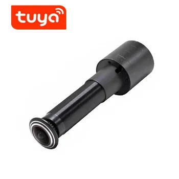 Tuya Wi-Fi-Cat Eye lainurk-Fisheye Anti-varguse Uks PeepHole Traadita Ukse Eye HD 1080p Uksekell Intelligentne Kaamera 2way Audio