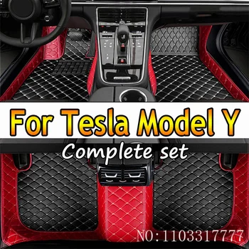 Auto Põranda Matid Tesla Model Y 7 Asukoht 2020 2021 2022 2023 Nahk Matt Auto Salongi Osad, Põranda Padi Vaip Vaiba Auto Tarvikud