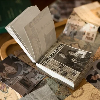 165sheet Vintage Euroopa Film Taim Memo Pad Loomingulise Materjali Paber koolitarbed Märkus Käsitöö Planeerijad DIY Külalisteraamatusse
