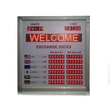 Eesti panga kursi Kaart LED Nixie Tube Ekraan Elektrooniline Intressimäär Board Indoor Punane 1