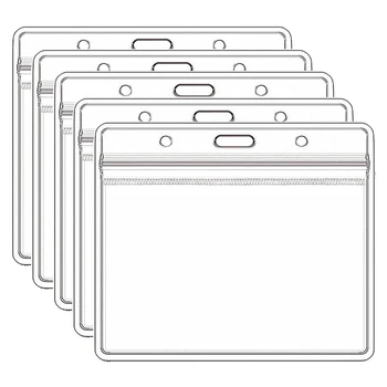 50tk/Pack Horisontaalne Läbipaistev PVC Plastikust ID Kaardi Pääsme Omanik Lukuga Id-kaardi Omanik kontoritarbed