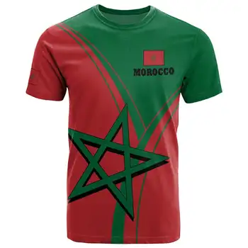 Tasuta Kohandatud Nime Maroko Lipp T-särk Maroko Meeste T-särk Mood koondise T-särk, Spordirõivad, Tees Riik MAR Uus