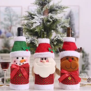 3Pack Kampsun veinipudeli Kate Kotid Set veinipudeli Kate Armas Jõuluvana Põhjapõder-Lumememm