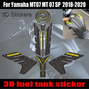Näiteks Yamaha MT07 MT 07 SP MT-07 Mootorratta Tank Pad Haaratsid 3D Kleebised Kleebised Protector Gaas kütteõli Kit Põlve 2018 2019 2020
