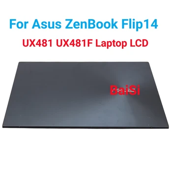 Asus ZenBook Klapp 14 UX481 UX481F Sülearvuti LCD-ekraan Puutetundlik Assamblee Ülemine Pool Osa Originaal 14.0 Inch 1920*1080