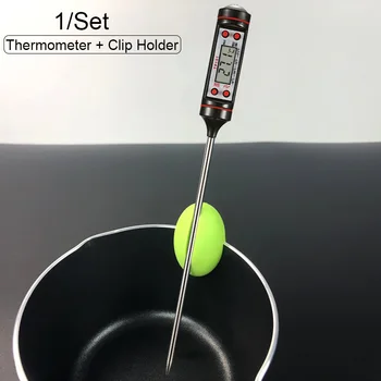 1/Set Köök Digitaalse BBQ Toidu Termomeeter Silikooniga Klamber Omanik Praadida Grill Dinning Leibkonna Toiduvalmistamis Näidik Ahju Tööriist