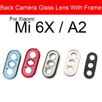 Tagumine Tagasi Kaamera Objektiiv Klaasist Kate Raami Xiaomi Mi 6X A2 Peamised Suur Kaamera katteraam + Kleebis Remont, Varuosad