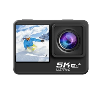 1Set Dual Screen 170° Portable HD Kaamera Sukelduma Anti-Shake Veekindel Mini Action Kaamera Plastikust