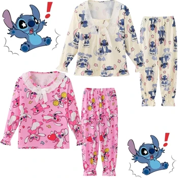 Kevad-Sügis Lapsed Poisid Tüdrukud Pajama Komplekti Cartoon Pikk Varrukas T-Särk Tops koos Väikelapse Püksid Baby Tüdrukud Magab Riiete Komplekt