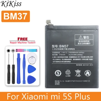 BM37 3800mAh Aku Xiaomi 5SPlus jaoks Xiao Mi 5S Pluss MI5S Pluss BM 37 BM-37 Track Kood + Tööriistad