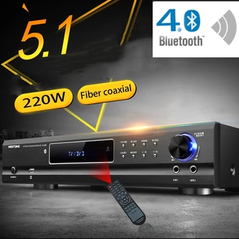 220W-510W Võimendi 5.1 Kanaliga kodukino Võimendi Audio High Power Kodus Palavik Ktv Karaoke Bluetooth-220V Võimendi