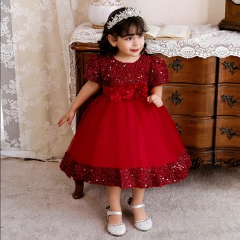 Vastsündinud Beebi Tüdrukud Peep Varba Kingad Tutu Kleit Väikelapse Lapsed Esimest Sünnipäeva Printsess Kleit Roheline Punane Jõulud Kleit Suur Elegantne Vibu