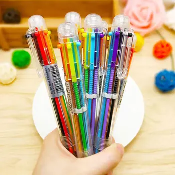 50tk Ball Point Pen Sm-Korea Loominguline Kirjatarvete Pen 6 Värvi 1 Pastapliiats Värv koolitarbed Lapsele
