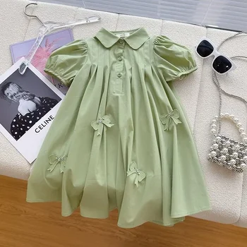 Suvel Kids Kleit Vestidos Tüdrukud 3D Armastus Puhvis varrukaga, kanna Sünnipäeva Kleit Lapsed Elegantne Pikk Särgid Kleidid Sifonki Riided