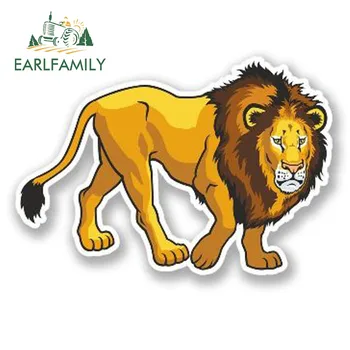 EARLFAMILY 13cm x 8cm Cartoon Lõvi Decal Car Styling Naljakas Loomade Auto Kleebis Vinüül Decal logo Sülearvuti Reisi Pagasi