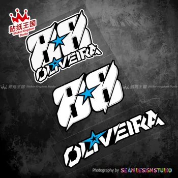 Näiteks KTM Meeskonna 88 Oliveira kleebis Kiiver Mootorratas Moto Auto Kleebised Veekindel Kleebised 26