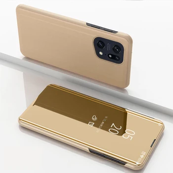 Luxury Smart Läbipaistev Meik Peegel Telefoni Kaas OPPO Leia X5 / Pro Ekraani Kaitsekile Kaitseraua Omanik Seista Klapp PC Puhul