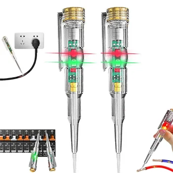 2tk 24-250V Elektrik Circuit Tester Pen,Tundlik Elektri-Tester Pen,LED-Märgutuli Veekindel