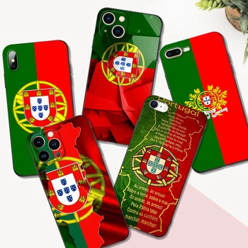 Must tpü case for iphone 14 13 12 11 mini pro MAX 5 5s se 2020 6 6s 7 8 plus x 10 XR, XS katab Portugali lipp