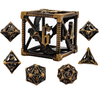 Uus Õõnes Vask Metall Täringut Polyhedral DND Täringut D+D Dice Komplekt Loll ja Draakon Pathfinder rollimäng(RPG)/MTG Mängu