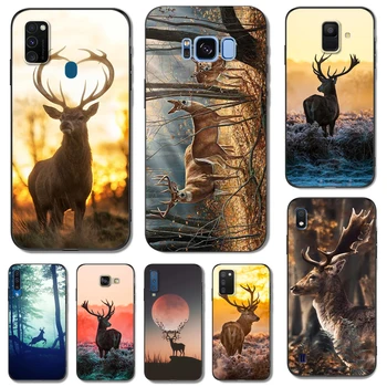 Must tpü Case For Samsung galaxy S6 s7 s8 s9 plus tagakaas Hirv Camo