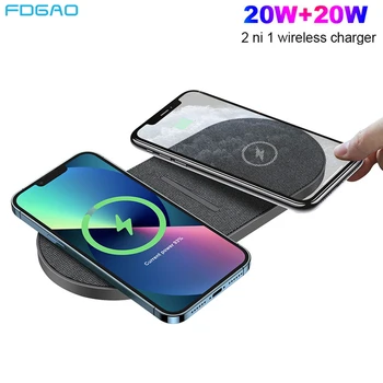 2 in 1 Dual Wireless Charger Samsung S21 S22 S20 Topelt 20W Kiire Laadimine Pad iPhone 14 13 12 11 XS-XR-X 8 Airpods 3 Pro
