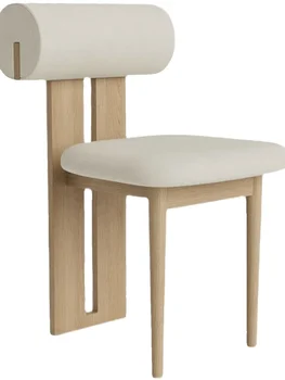 Eelnevalt omandis täispuidust söökla juhataja Leibkonna pehme kaste tool Kaasaegne minimalistlik retro tool