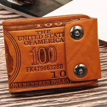 Uus Topelt Lukk Meeste Lühike Rahakott PU Nahk Dollari Mündi Rahakott Multifunktsionaalne Kaardi Omanik Mood Mees Raha Rahakott