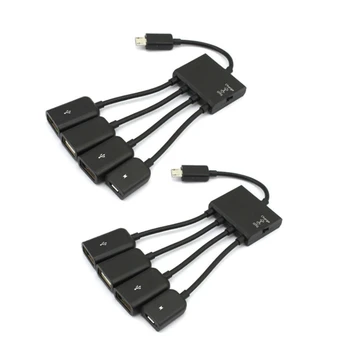 2 Tk Micro-USB OTG Adapter Micro-USB-Spliter Adapter Android-Tablett Arvuti, PC Power Laadimine