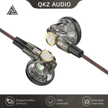 QKZ-MDR Dünaamiline HiFi Kõrva Kõrvaklapid, 3,5 mm Traadiga DJ Monitor Earbud Sport Müra Tühistamises Sport, Muusika, HD Kõne Headset koos Mic