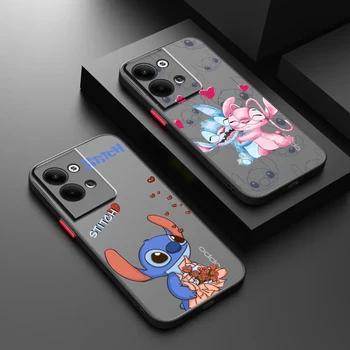 Disney Stitch Lilo Puhul OPPO Realme GT Neo Q5 Q3S Q3T Meister 8 7 6 Lite Pro Jäätunud Poolläbipaistev Raske Telefoni Juhul Fundas Kate