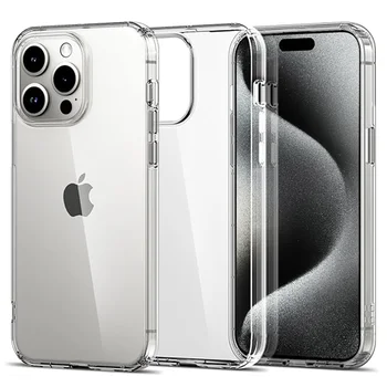 HD Selge Case for Iphone 15 Pluss Pro Max 15Pro 15PM Pehme Läbipaistev Tagasi Kest iPhone15 ProMax Täielikult Katta Põrutuskindel Fundas
