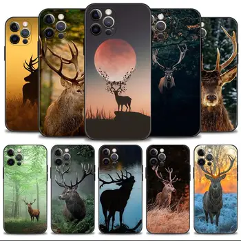 Telefon Kest Apple iPhone 15 14 13 12 11 Pro Max 13 12 Mini XS Max XR X 7 8 Plus Juhul Katta Metsa Loomade Deer Hunting Camo