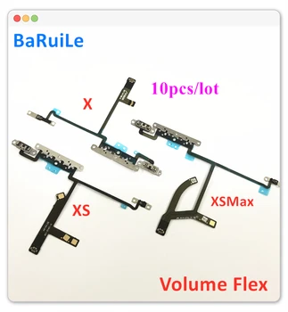 BaRuiLe 10tk Maht Flex Kaabel iPhone X XS Max 11 Pro Max Off Lüliti Kontrolli Metal Bracket Metallist Osade Remont