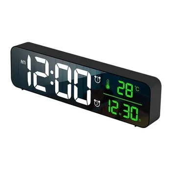 Teenetemärgi Elu Digitaalne Ekraan Kellad Desktop Peegel Temperatuuri Alarm Clock USB LED Kordus Tuba Kuupäeva