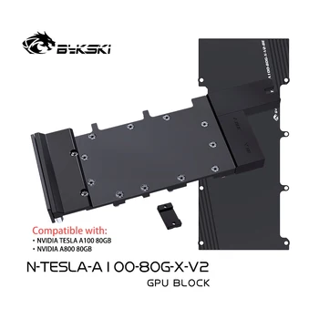 Bykski N-TESLA-A100-80G-X-V2 GPU Vee Block NVIDIA TESLA A100 80GB / A800 80GB Video Kaart Jahutus/Kõik Metallist Vasest Radiaatori