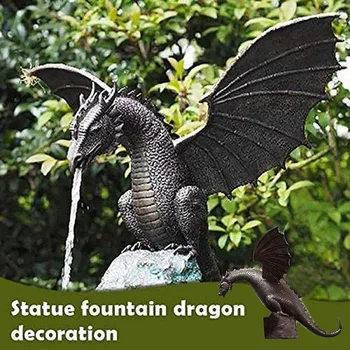Tulekahju Hingamine Purskkaevu Vaik Lohe Kuju Waterscape Dragon Skulptuur 2023