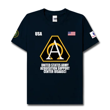 USA Omandamise tugikeskuse ASC meeste t-särk uus Tops Lühikesed varrukad riided riigi Armee Taktikaliste Sõjalise Tahke puuvill suve