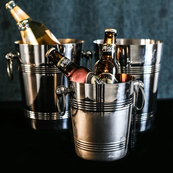 Roostevabast Terasest Paksenenud Jää-ämbri Cooler Box, Paksenemine Šampanja Ämber, Wine Cooler Hotelli ja Baar