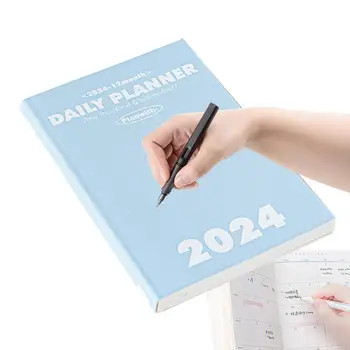 2024 Ajakava Iganädalane Kava Sülearvuti Kalender Ise Distsiplineeritud Tõhususe Käsitsi Iga Päev Planeerija Ajakava Aja Juhtimine