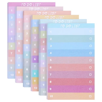 60 Lehte Rainbow Värvi Teha Nimekirja Notepad Memo Kirjutamise Pad Igapäevane Meeldetuletus Planeerija Sülearvuti Nimekirja Planeerimine Home Office Kooli