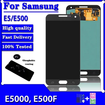 Super AMOLED Samsung E5 LCD E500 E500F E500H E500M Ekraan Puutetundlik Digitizer Assamblee Asendamine