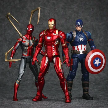 18cm Avengers Mk4 Iron Man Spiderman Kapten Ameerika (Joonis 10. Aastapäeva Mänguasjade Kogumise Mudeli Kaunistused Festival Kingitus